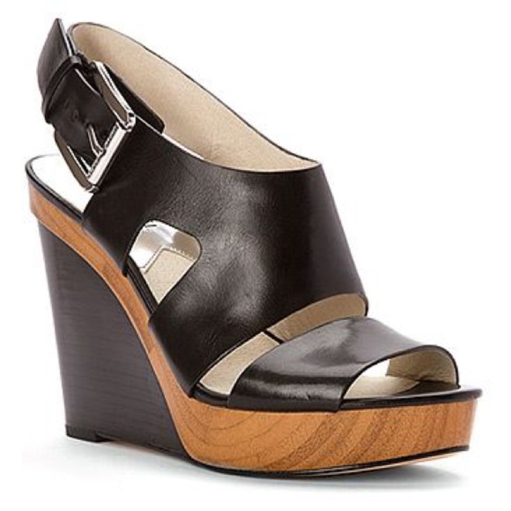 Michael Kors Black Carla Platform Wedge